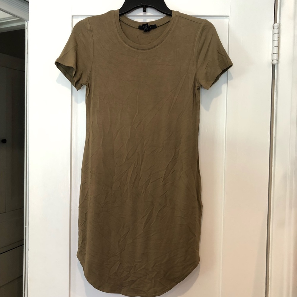 Olive Green T-Shirt Dress